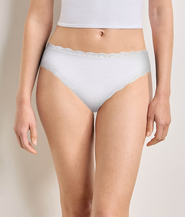 DIM Pack of 2 ash grey Daily Coton Dentelle briefs