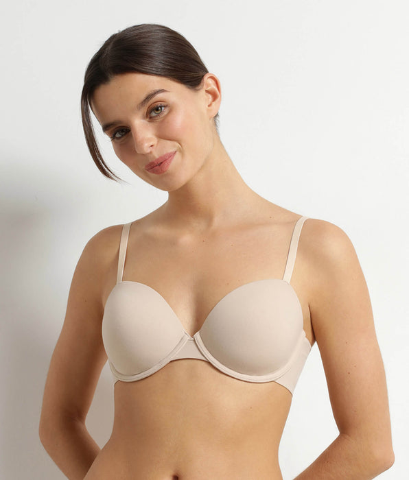DIM Gepolsterter Bügel-BH aus Mikrofaser Nude Dim Invisible