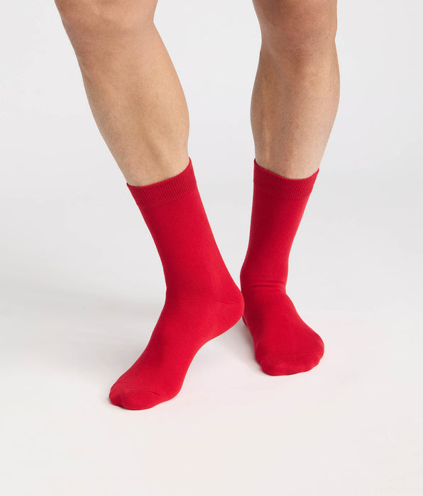 DIM Calcetines rojos para hombre de algodón Fancy