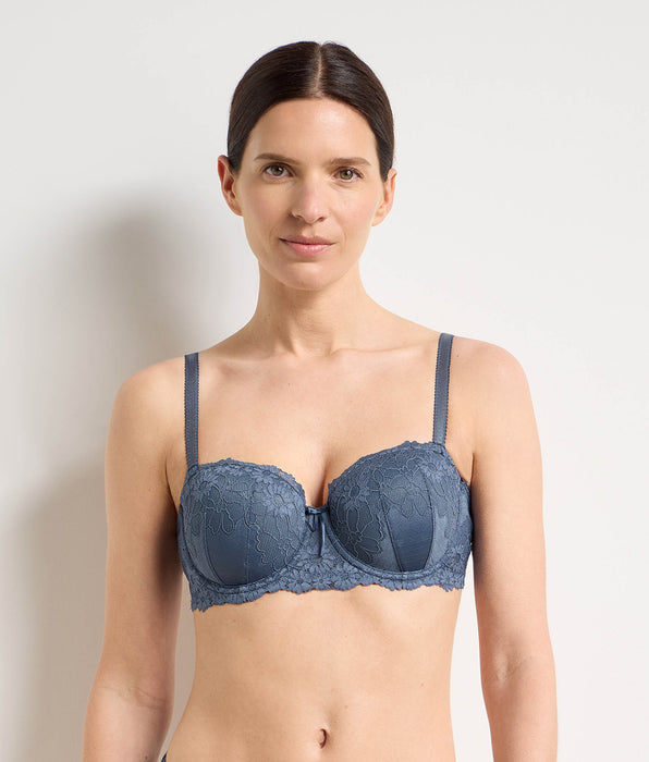 DIM Soutien-gorge balconnet paddé à armatures poudre bleue Slow Days Fresh Vibes