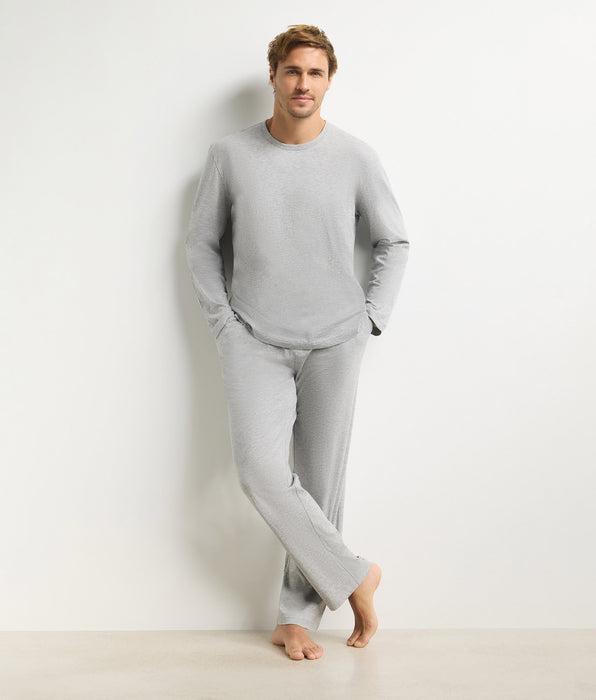 DIM Men’s grey marl Dim Jersey pyjama set with trousers