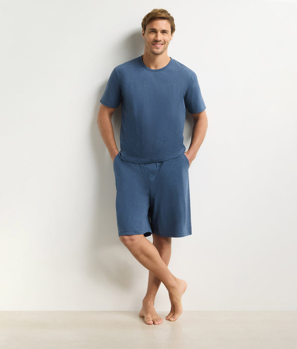 DIM Dim Jersey-Pyjama-Set für Herren in Blau