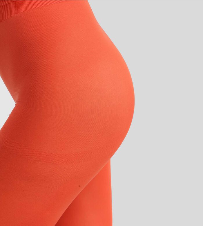 50D women's tights in falme-red microfibre Dim Opaque Velouté, , DIM
