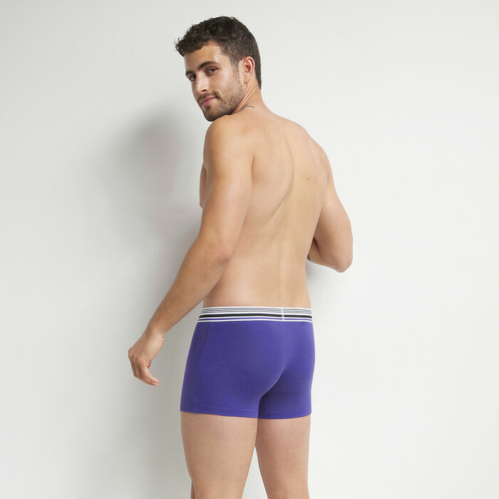 Men's boxers shorts in modal cotton with striped waistband Violet Dim Smart, , DIM