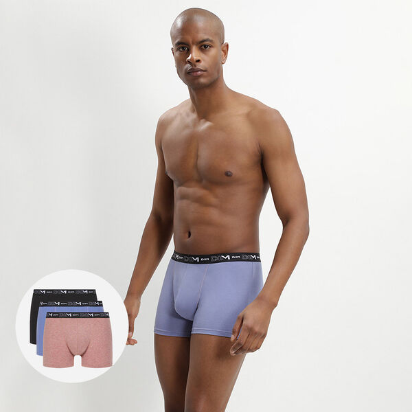 Pack of 3 men's cotton stretch nude blue black graphic waistband
