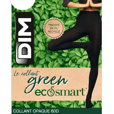 Collant Noir pour femme Bio polyamide recyclé Green by Dim 60 deniers, , DIM