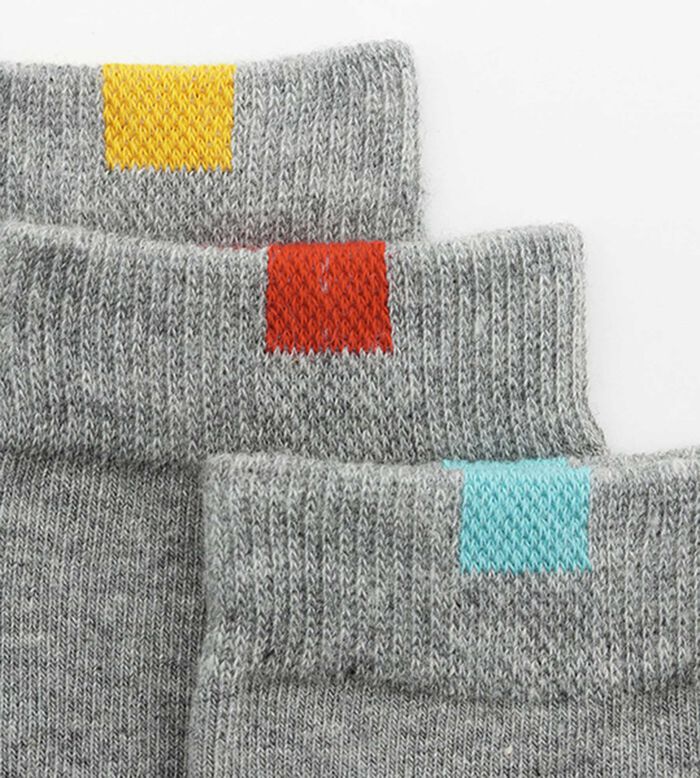 5er-Pack Kindersocken aus Baumwolle grau meliert/farbig markiert - EcoDIM, , DIM