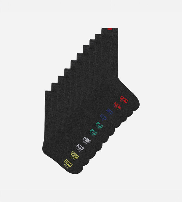 Pack of 5 pairs of grey EcoDIM socks for men, , DIM
