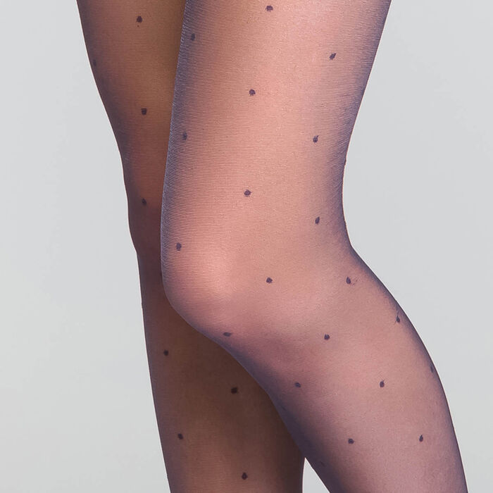 Dotted swiss Navy Blue 15 Tights - Dim Style, , DIM