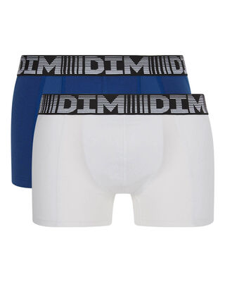 3D Flex Air Pack of 2 men's steel blue-white anti-perspirant boxers, , DIM