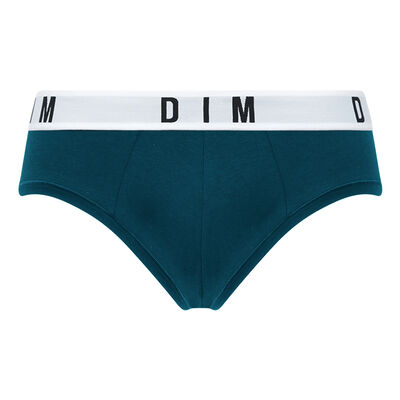 Dim Originals Men's modal cotton briefs with plain blue waistband, , DIM