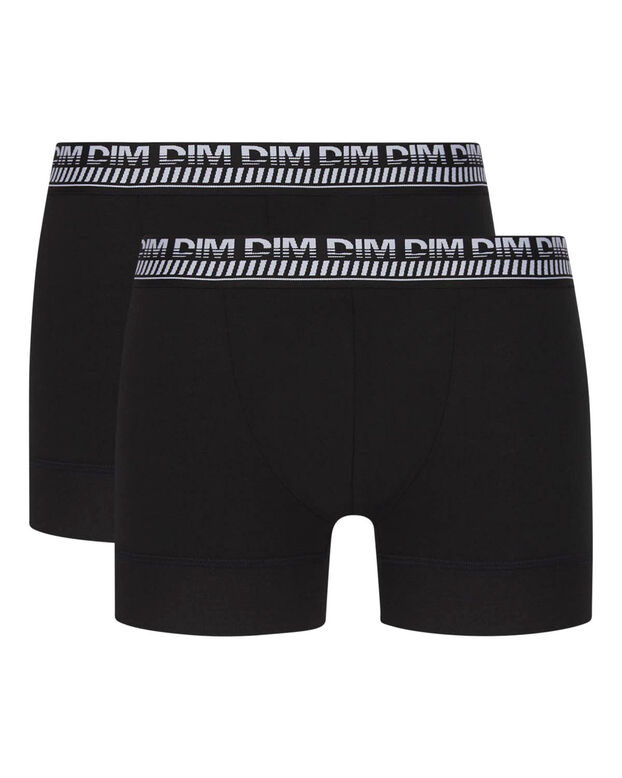 Pack of 2 black boxers for men 3D Stay and Fit, , DIM