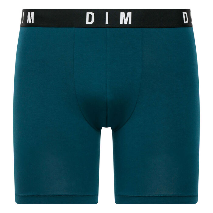 DIM Originals men's modal cotton long boxers in peacock blue, , DIM