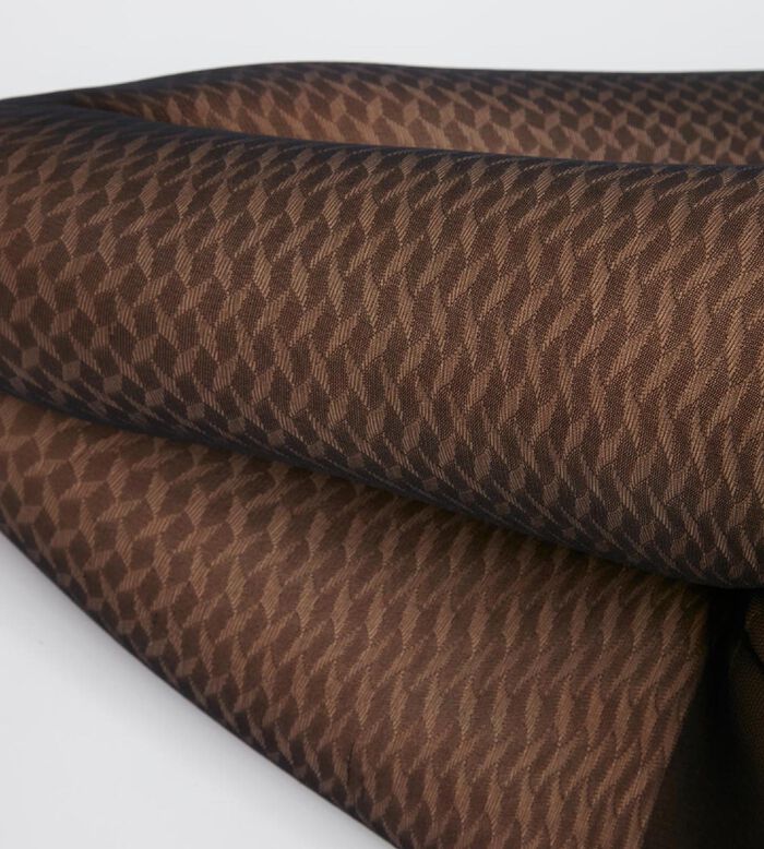 Black Dim Style Black Women's transparent voile tights with graphic prints, , DIM
