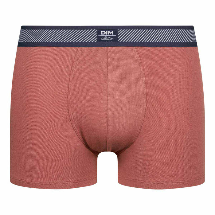 Dim Smart Pink Men's cotton modal boxer with striped waistband, , DIM
