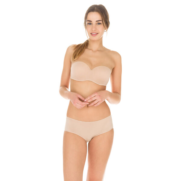 Invisi Fit strapless bandeau bra in barely beige