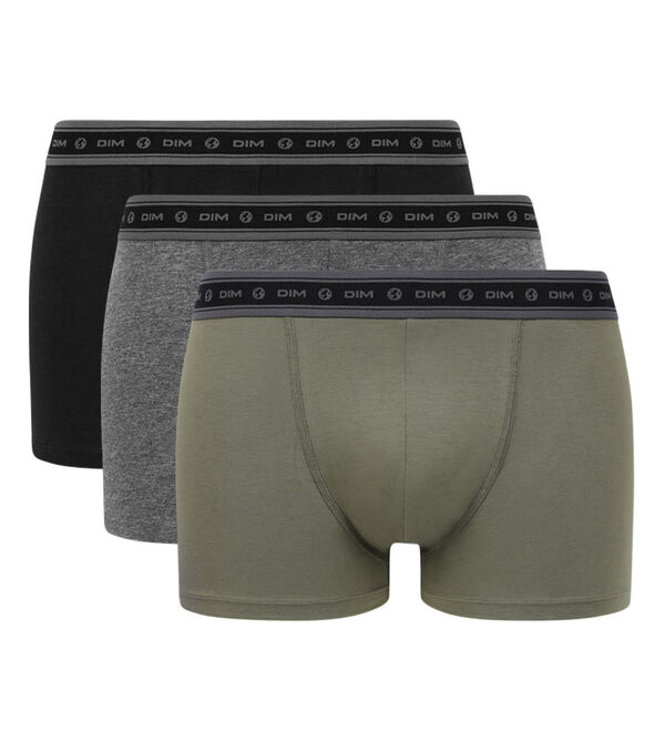Pack of 2 men's organic cotton boxer shorts with Geo Steel pattern by Dim  Green Bio
