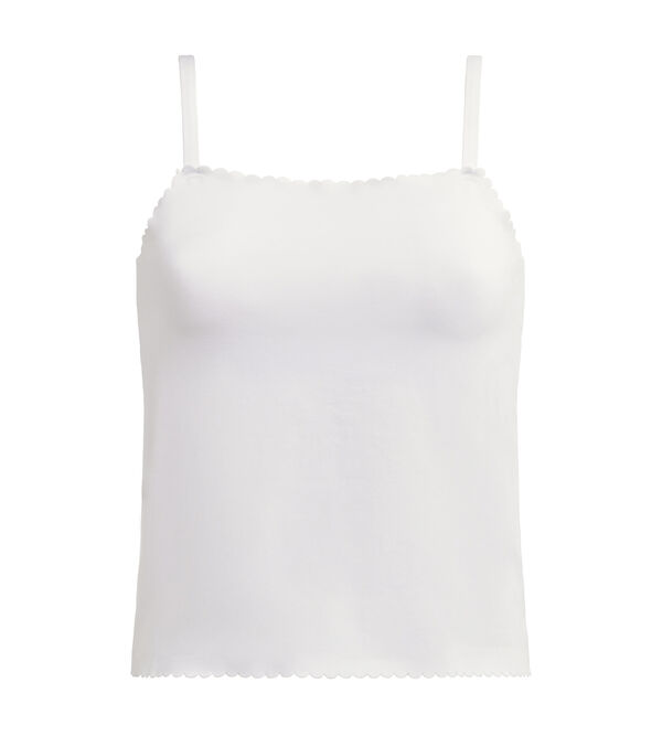 Women's white cotton seamless stretch top Body Touch Easy