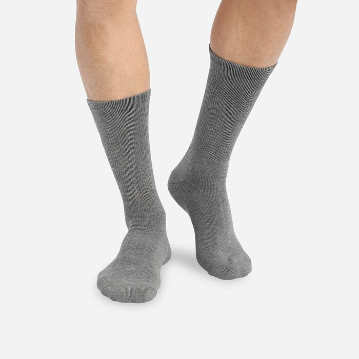 Pack of 2 men's Outdoor cotton socks, , DIM