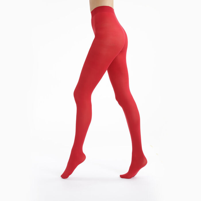 Style 50 velvety intense red opaque tights, , DIM