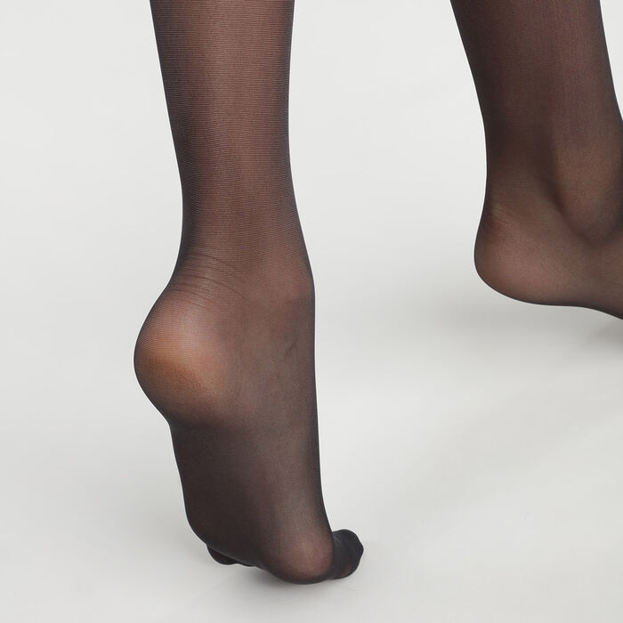 Pack de dos pares de calcetines altos en  de Licra reforzada Negro Ultra Resist, , DIM