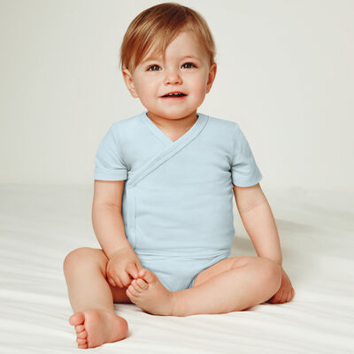 Dim Baby Set of 2 short-sleeved Parma organic cotton baby’s bodysuits, , DIM