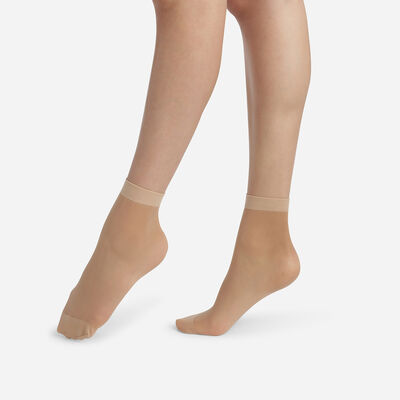 Pack de dos pares de calcetines tobilleros de  reforzada Beis Luminoso Ultra Resist, , DIM