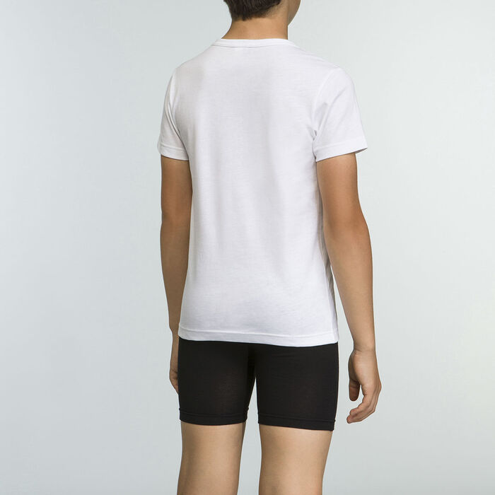 Tee-shirt Blanc pour garçon 100% coton Basic Sport, , DIM
