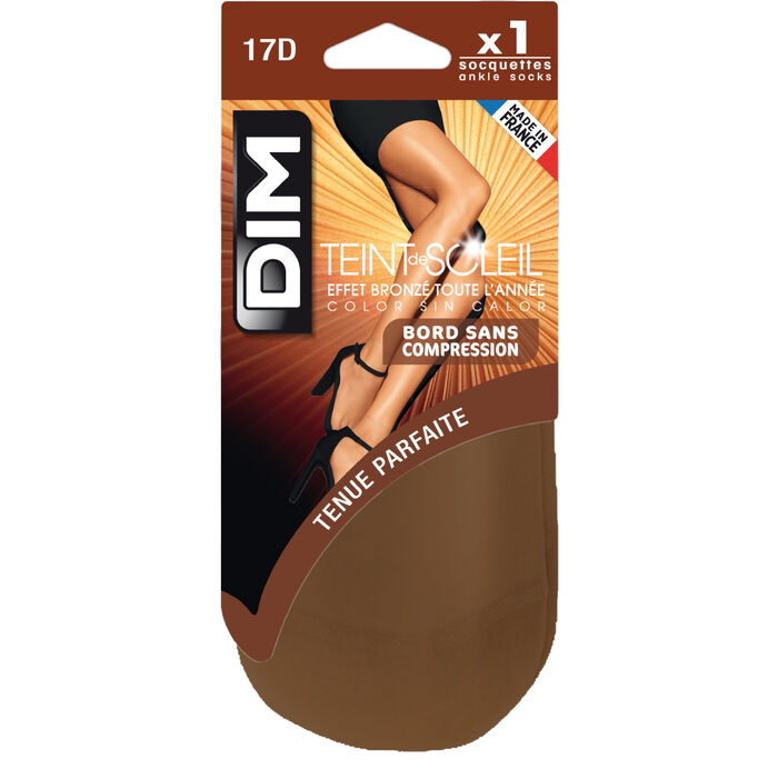 Короткие носки Teint de Soleil терракотового цвета с эффектом естественного загара, , DIM