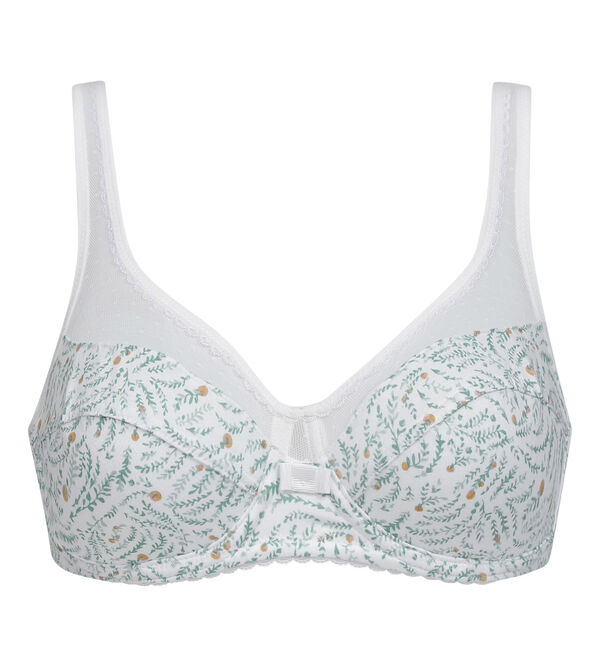 SKIN Ophelia cotton-tulle soft-cup bra