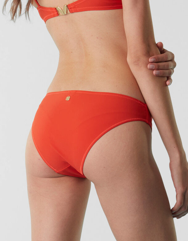Orangener Bikini-Midi-Slip , , DIM