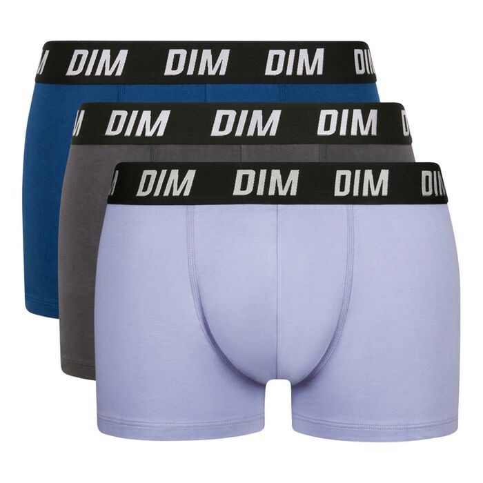 Dim Sport Parma Blue Pack of 3 men's boxers with active temperature regulation, , DIM