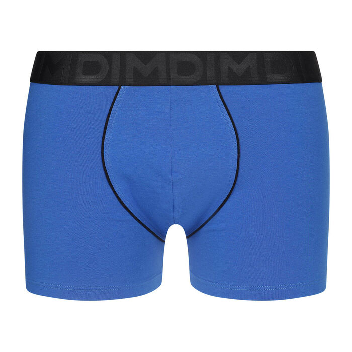 Boxer homme coton modal ceinture noire Bleu Electrique Dim Classic, , DIM