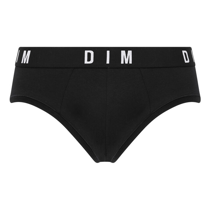 Dim Originals Men's modal cotton briefs with plain waistband Black, , DIM