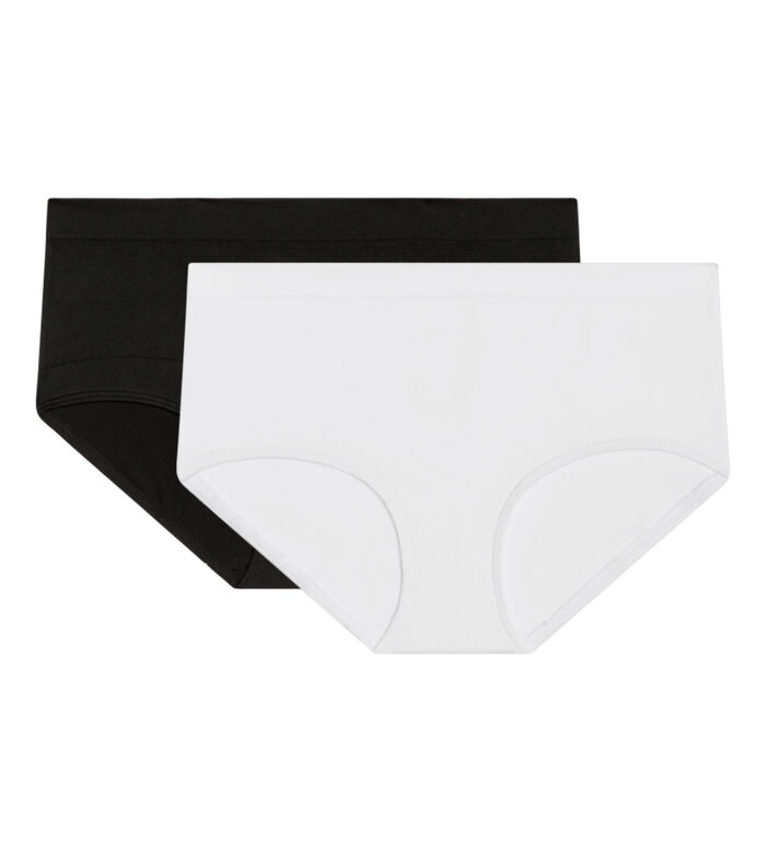 2 pack black and white shorties - Les Pockets , , DIM