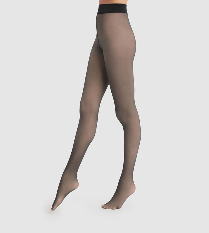 Black Dim Thermo Warm and transparent women's tights, , DIM