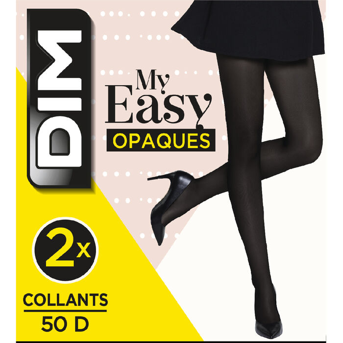 2-pack of 50 opaque black  tights - DIM My Easy, , DIM