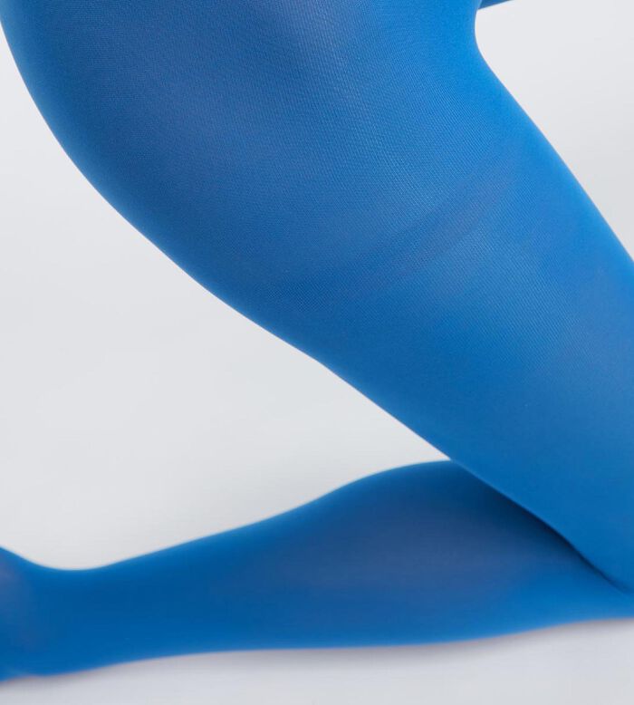 Leuchtend blaue blickdichte Strumpfhose in Velouroptik 50D - DIM Style, , DIM