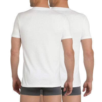 Lot de 3 t-shirts blancs col rond 100% coton EcoDIM, , DIM
