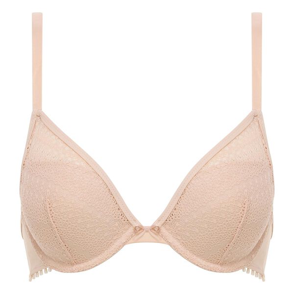 Triangle Push-up Bra in Nude Pink Lace Mod by Dim