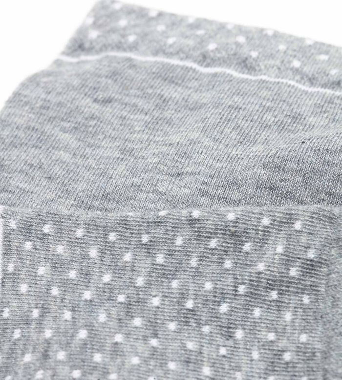 Pack of 2 pairs of gray women's socks in organic cotton with polka dots Dim Good, , DIM