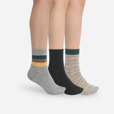 Комплект из 3 пар детских носков с абстрактными линиями Cotton Style, , DIM