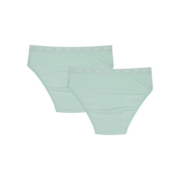 Dim Skin Care Pack of 2 Pastel Blue girls' organic cotton knickers