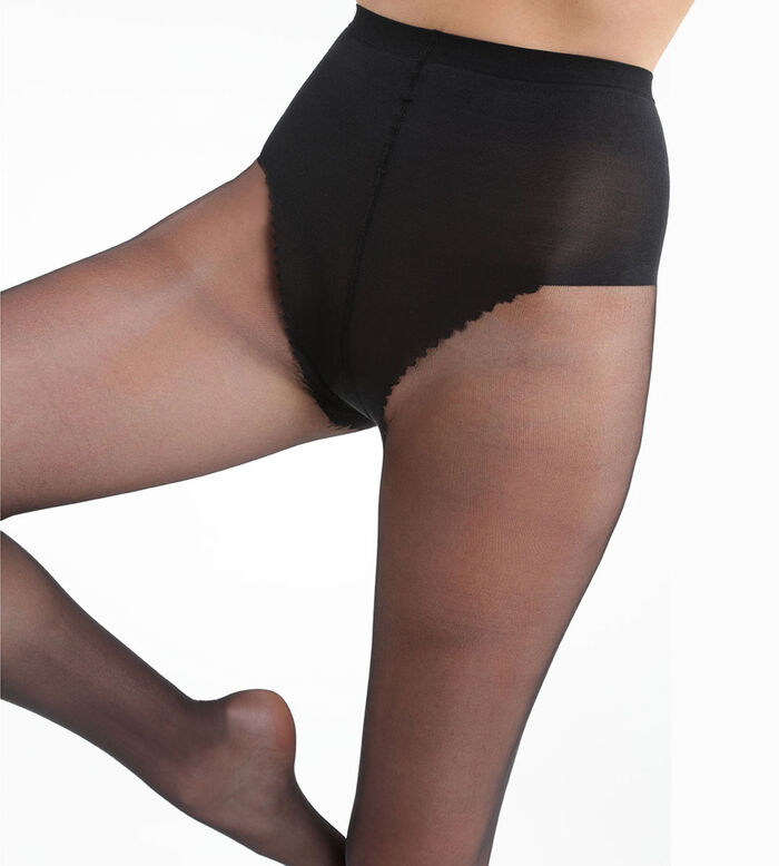 Black Sublim Ventre Plat 15 tummy-flattening tights, , DIM