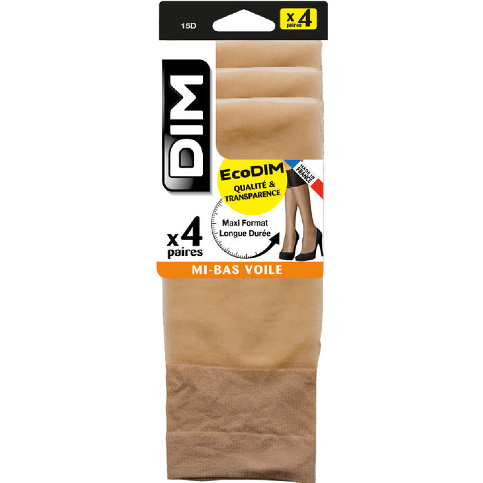 EcoDIM 4 pack gazelle capri knee-highs 15D, , DIM