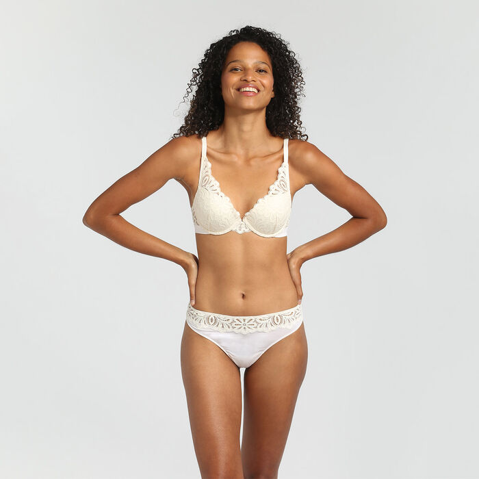 Lace white thong Daily Glam, , DIM