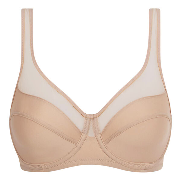 Generous Invisible Dim padded underwire bra with mother-of-pearl