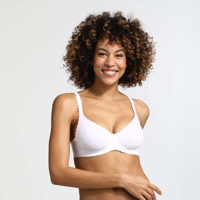 Generous Dim wireless push-up bra white