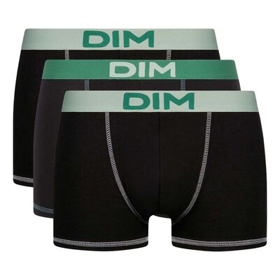 3er-Pack Boxershorts aus Baumwolle schwarz/hellgrün/mintgrün - Mix & Colors, , DIM