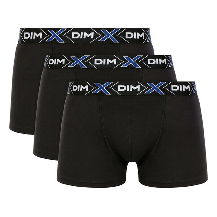 3 Pack X-Temp men's stretch cotton trunks in black , , DIM